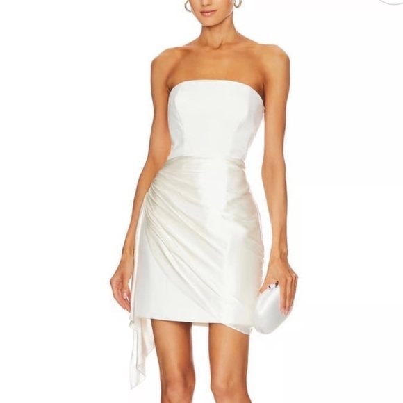 CINQ À SEPT Kennith Side Tie Strapless Cocktail Dress - Picture 1 of 8
